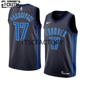 Dres Oklahoma City Thunder Aleksej Pokusevski 17 Nike 2022-23 City Edition Crno Swingman - Dječji